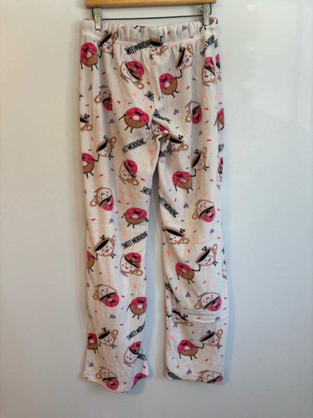 Donut Mug Lounge Pajama Pants Drawstring Fleece PJ Bottoms by Ardene Size Large - Picture 2 of 4